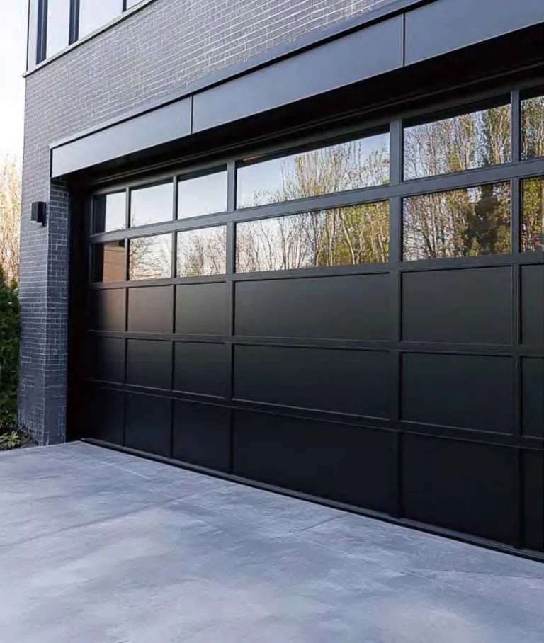 Black Aluminum Panelized Garge Door
