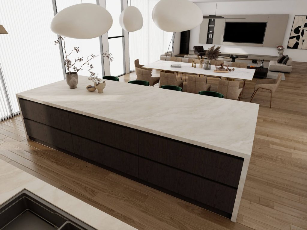 urban contemporary design open plan kitchen living room