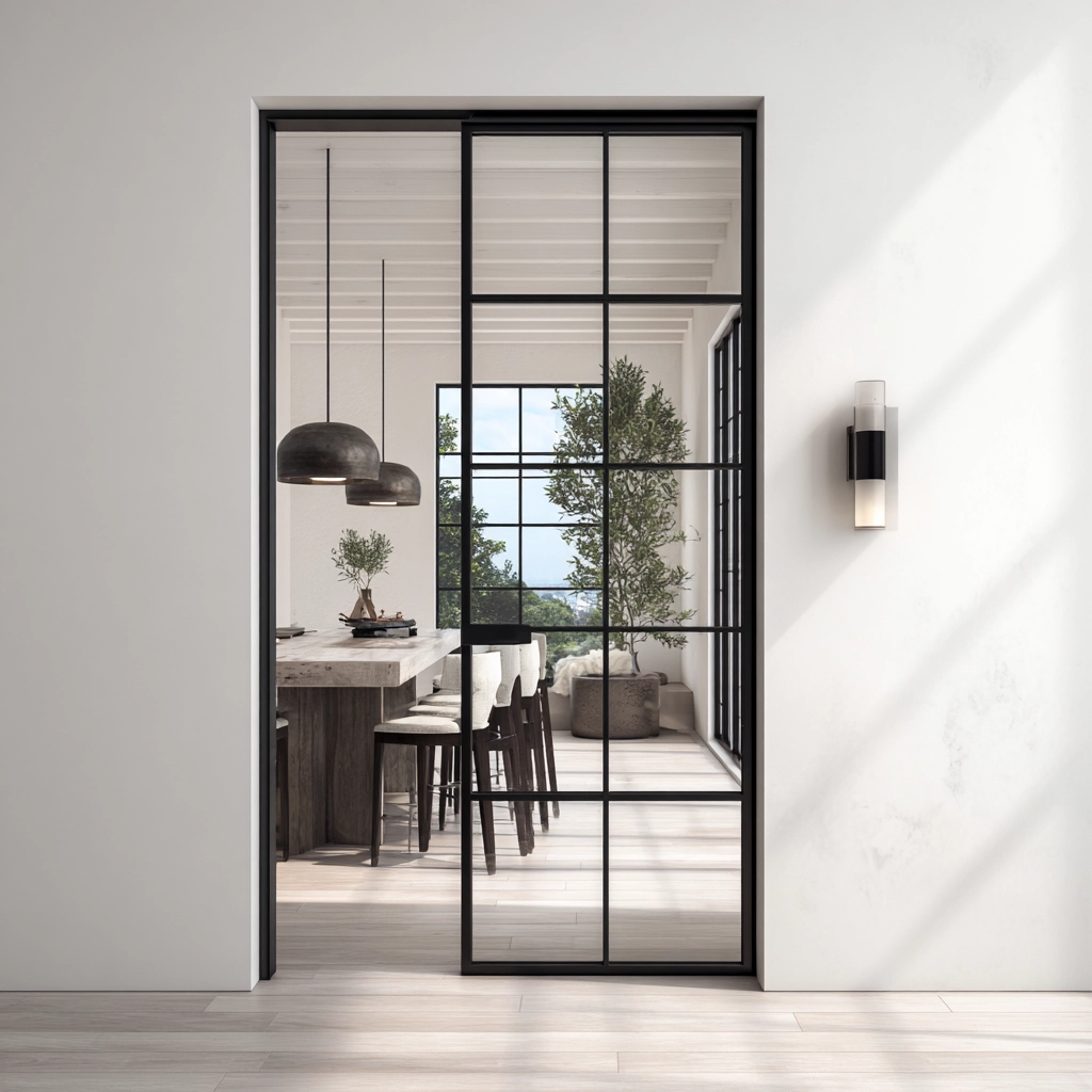 Pocket Door black frame sample