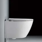 Contemporary wall hung toilet design with sleek lines from a top sanitary ware manufacturer
