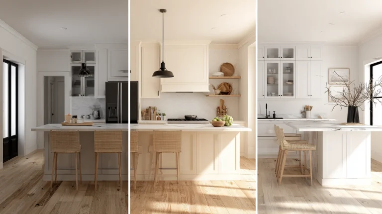 Three separate grid kitchen cabinets gallery made by modern home