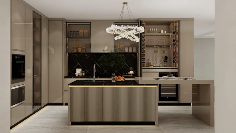 Bespoke luxury kitchen cabinets tailored to fit user lifestyle and preferences.
