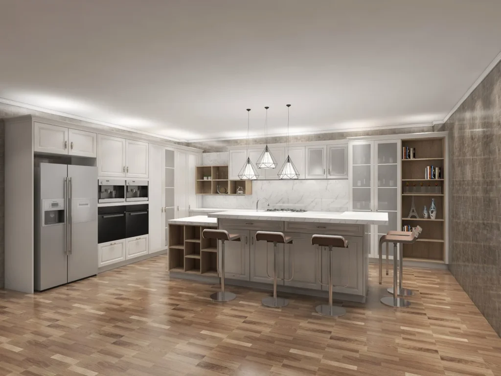 White Shaker PVC Cabinets with Flawless Seamless Finish