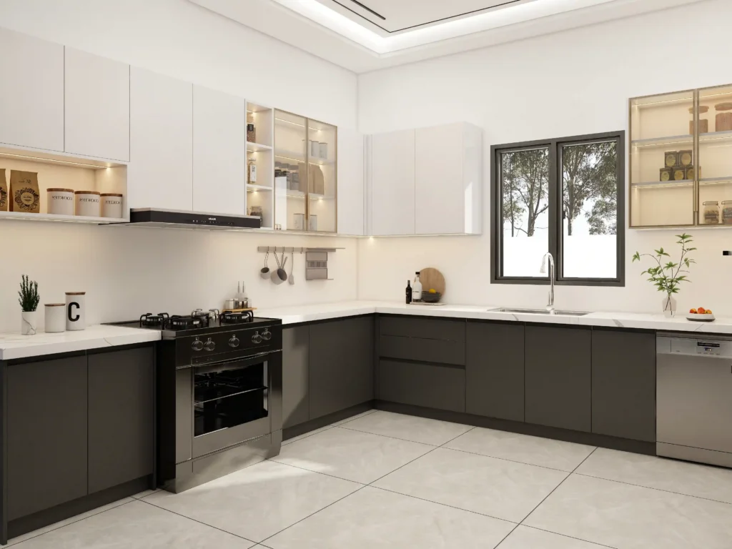 12 Stunning Two Tone Kitchen Cabinets That Designers Love in 2026 1 dark bottom cabinets light top two tone kitchen cabinets in modern kitchen layout