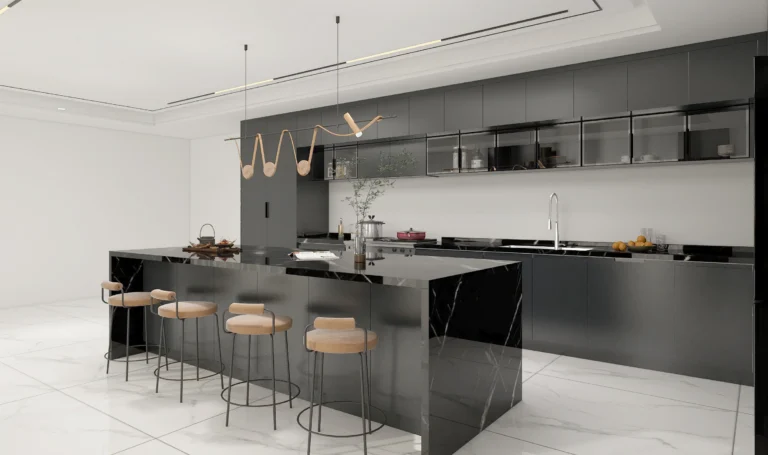 glossy kitchen cabinet