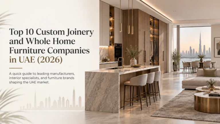 top 10 custom joinery and whole home custom furniture companies in UAE